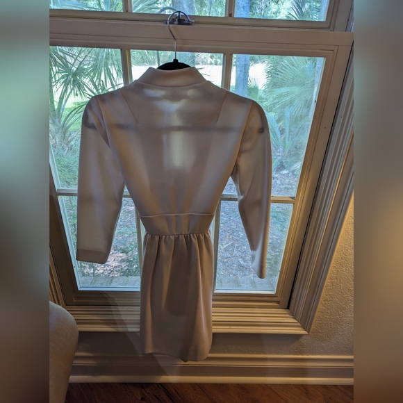 Leslie Fay Original Cream Button Down Dress Size 2-4 - Picture 5 of 5